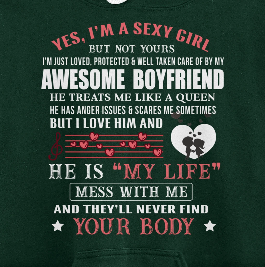 I'm A Sexy Girlfriend Loved By My Awesome Freaking Boyfriend Pullover Hoodie
