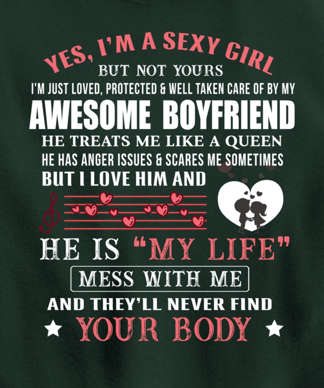 I'm A Sexy Girlfriend Loved By My Awesome Freaking Boyfriend Pullover Hoodie