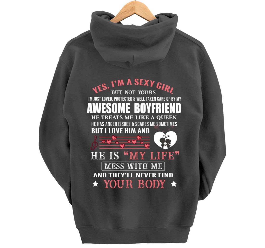 I'm A Sexy Girlfriend Loved By My Awesome Freaking Boyfriend Pullover Hoodie