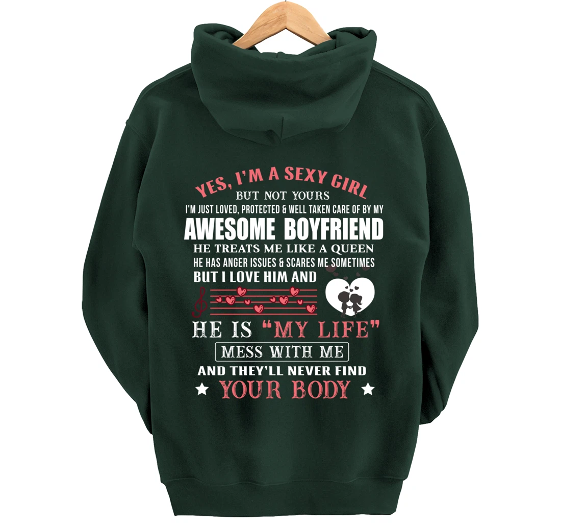 I'm A Sexy Girlfriend Loved By My Awesome Freaking Boyfriend Pullover Hoodie
