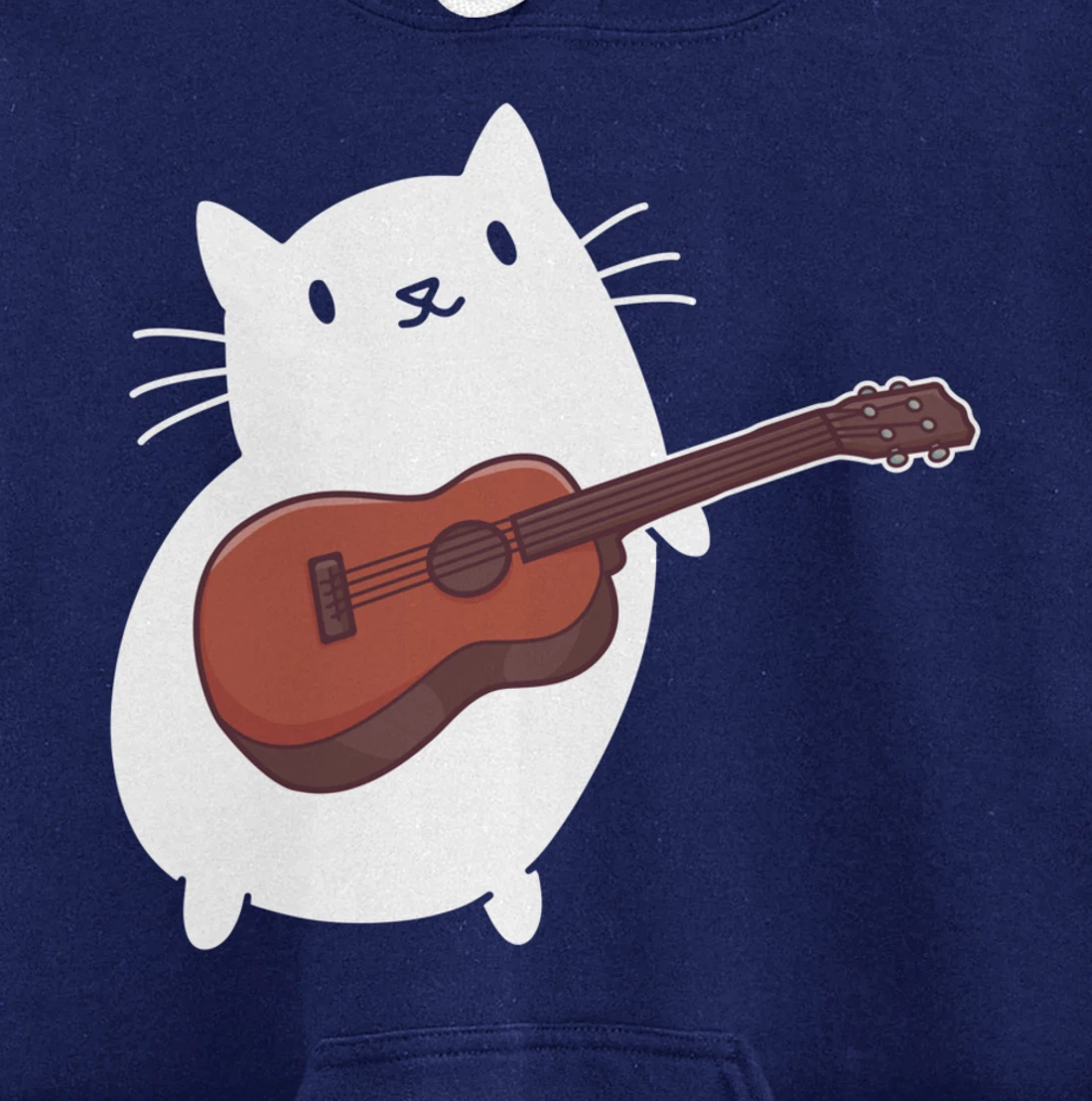 Cat Ukulele Player Pullover Hoodie