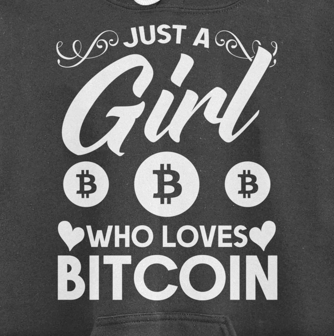 Blockchain Crypro just a girl who loves bitcoin Pullover Hoodie