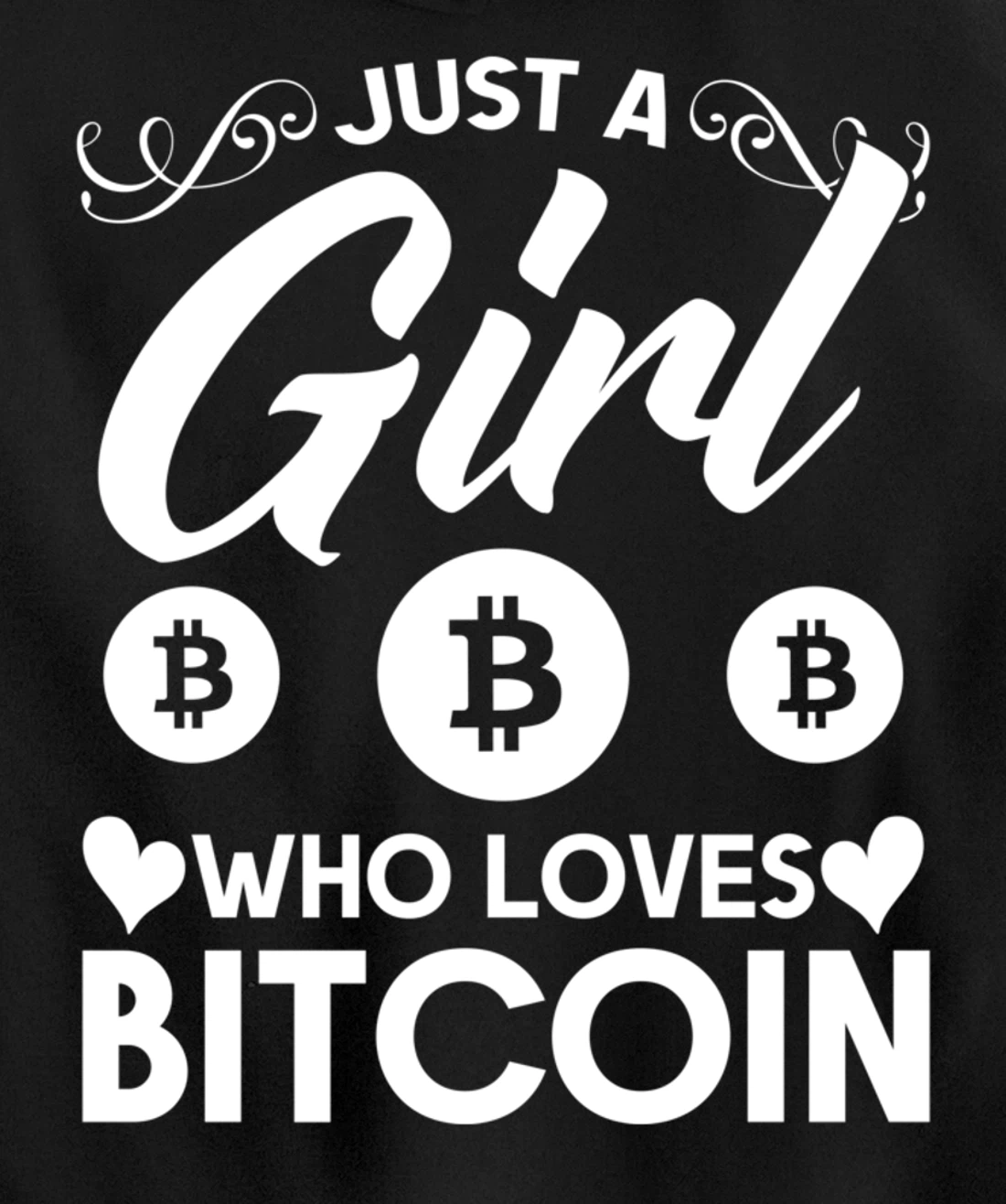 Blockchain Crypro just a girl who loves bitcoin Pullover Hoodie