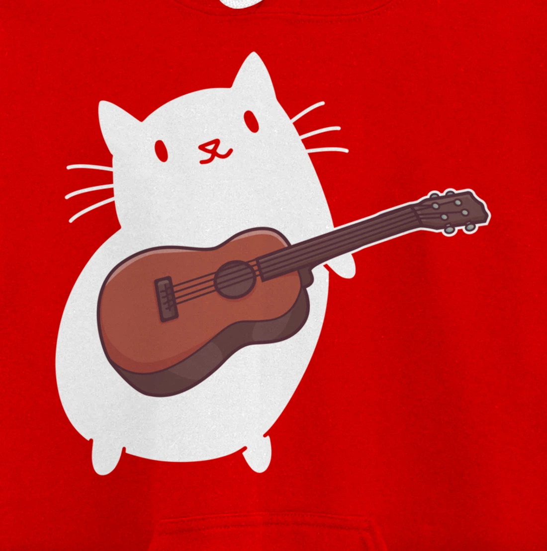 Cat Ukulele Player Pullover Hoodie