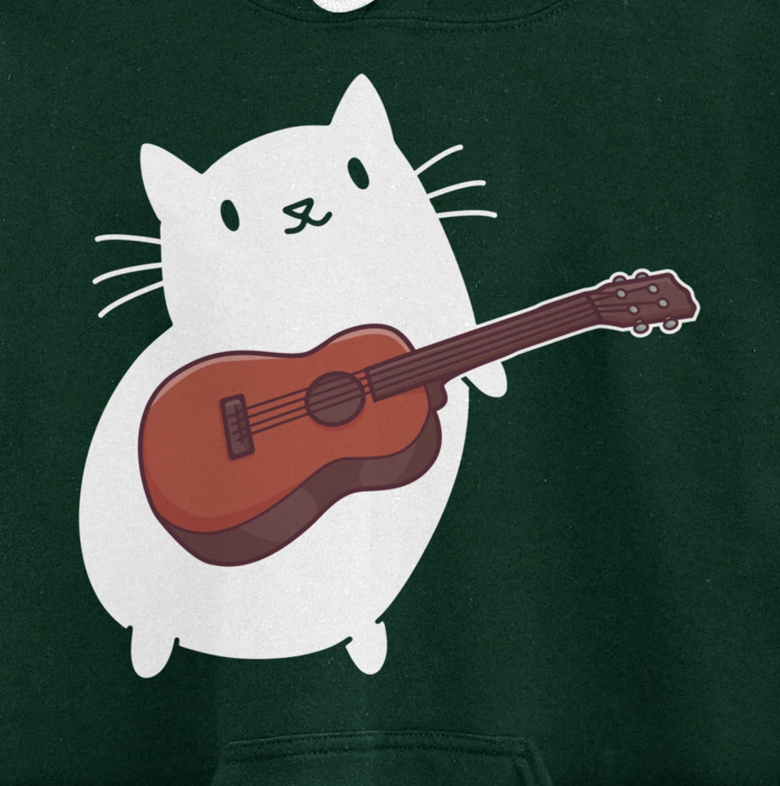 Cat Ukulele Player Pullover Hoodie