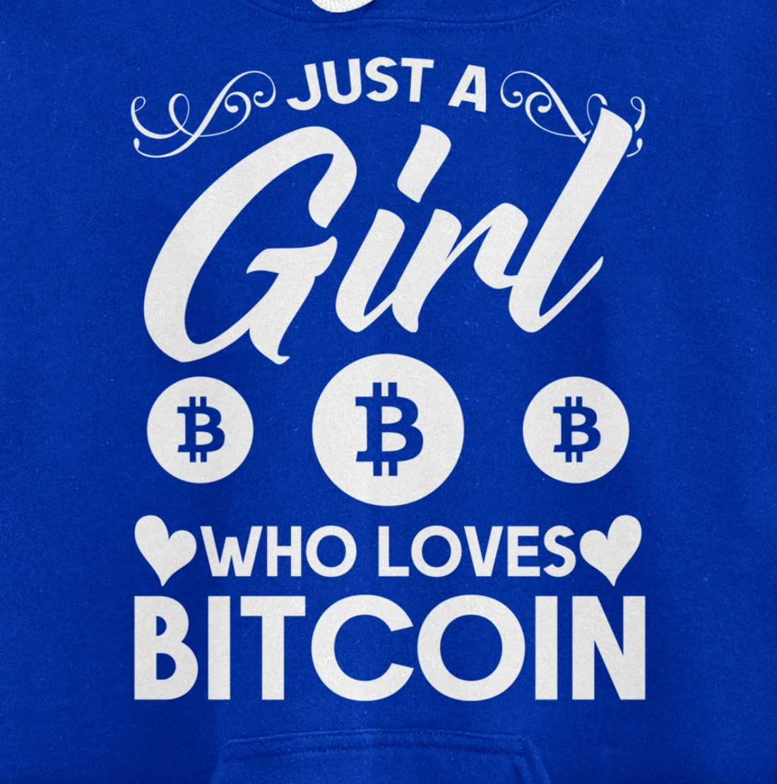 Blockchain Crypro just a girl who loves bitcoin Pullover Hoodie