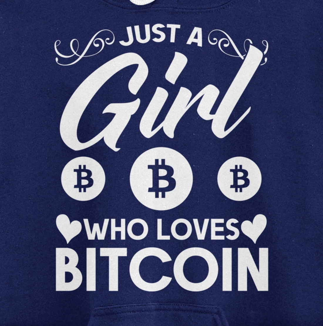 Blockchain Crypro just a girl who loves bitcoin Pullover Hoodie