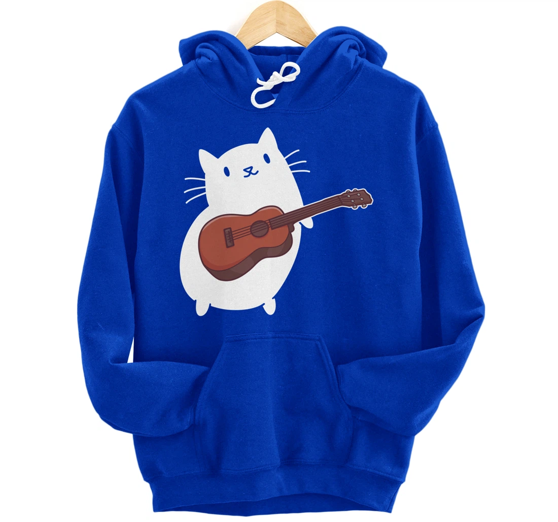 Cat Ukulele Player Pullover Hoodie