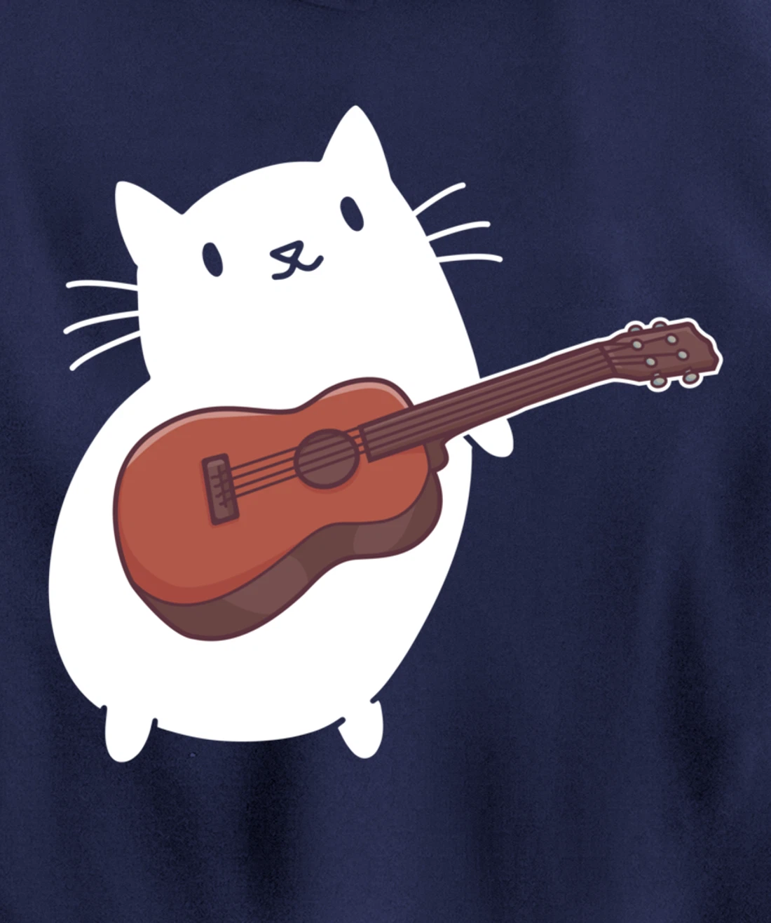 Cat Ukulele Player Pullover Hoodie