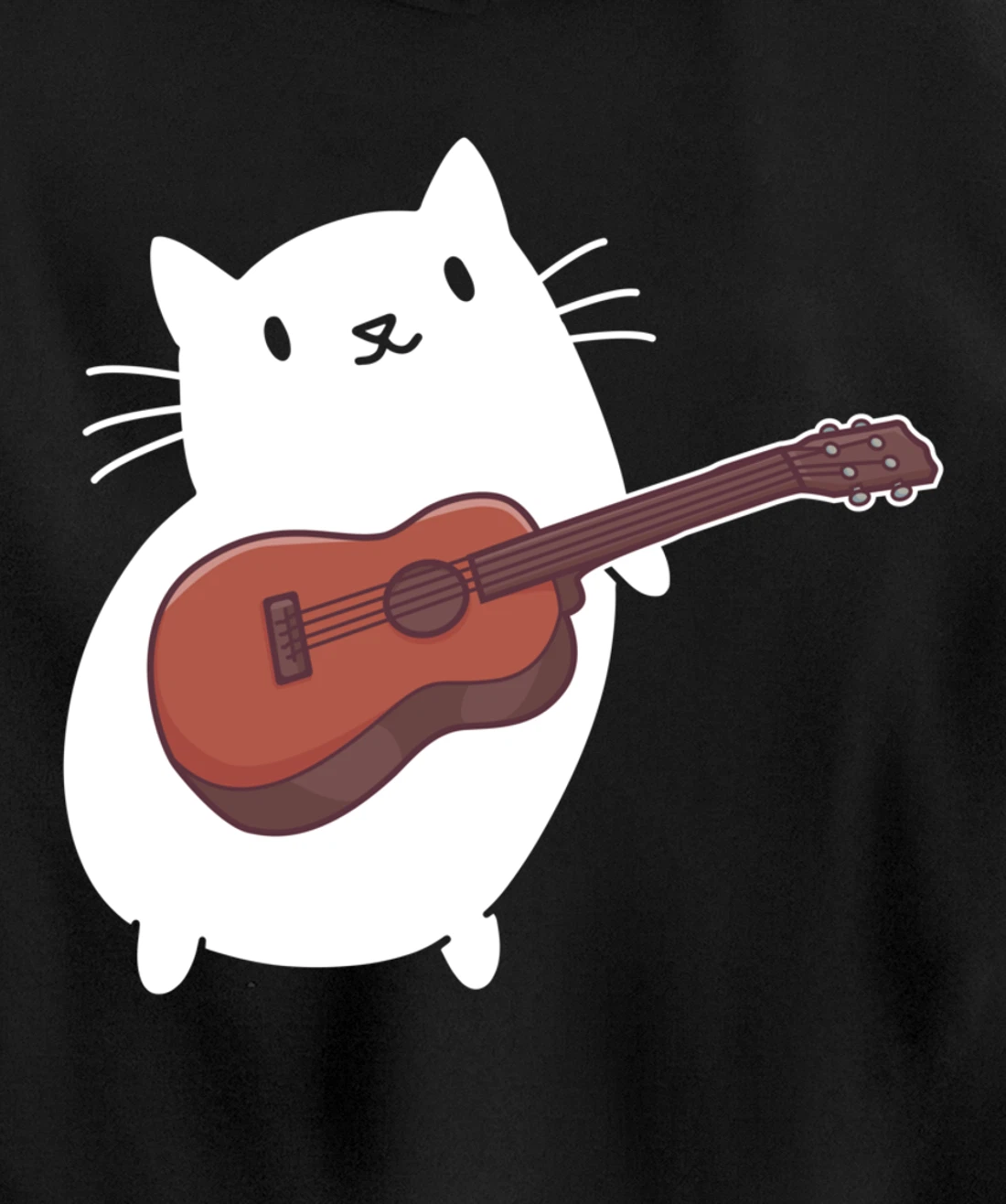 Cat Ukulele Player Pullover Hoodie