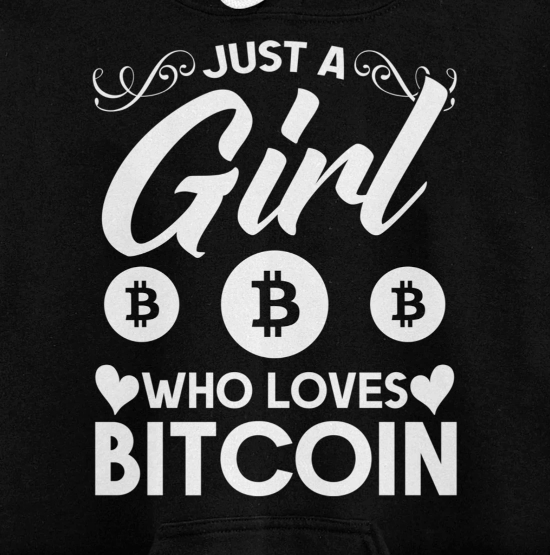 Blockchain Crypro just a girl who loves bitcoin Pullover Hoodie