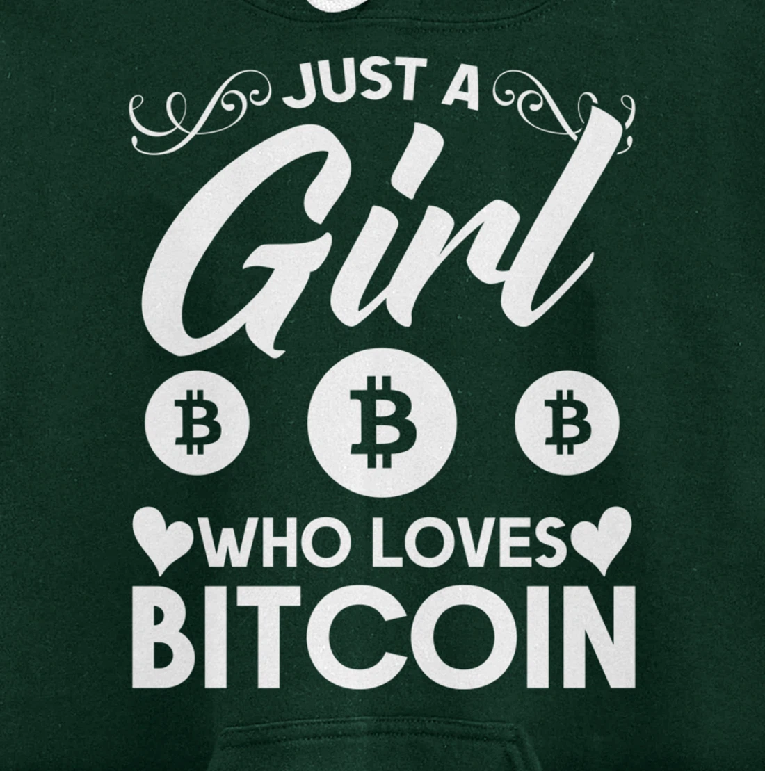 Blockchain Crypro just a girl who loves bitcoin Pullover Hoodie