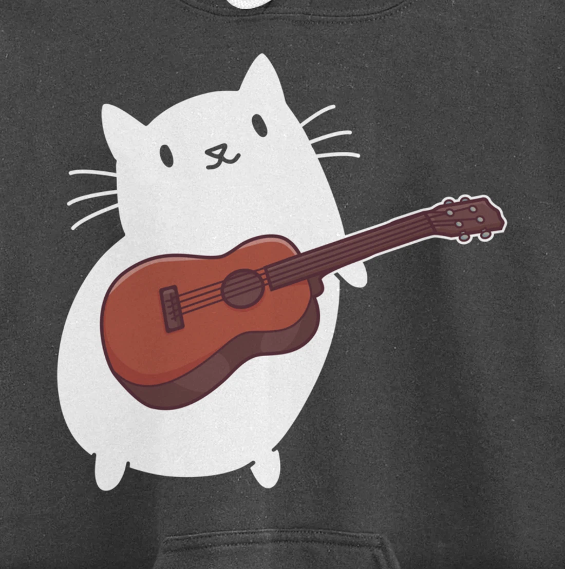 Cat Ukulele Player Pullover Hoodie
