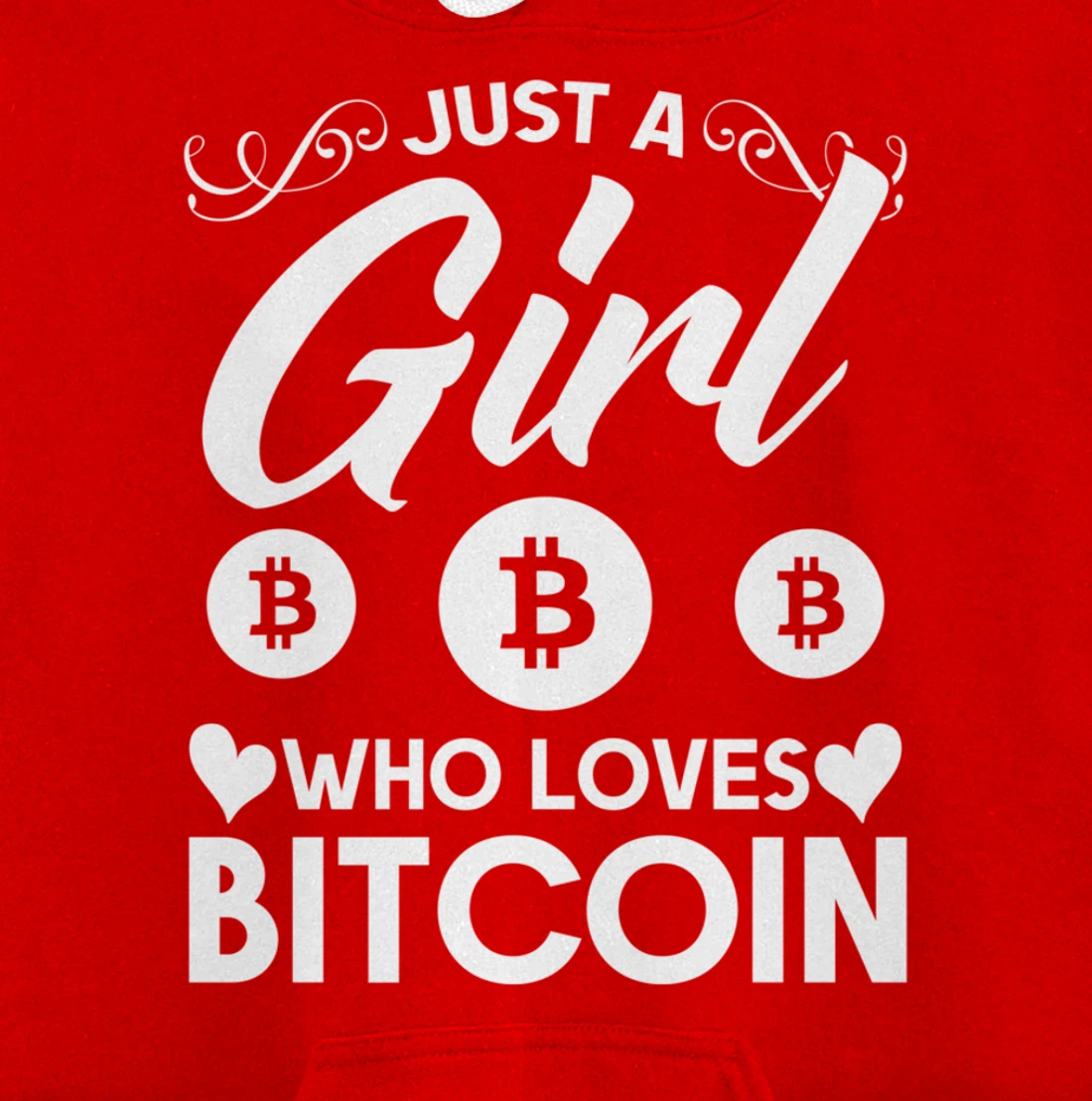 Blockchain Crypro just a girl who loves bitcoin Pullover Hoodie