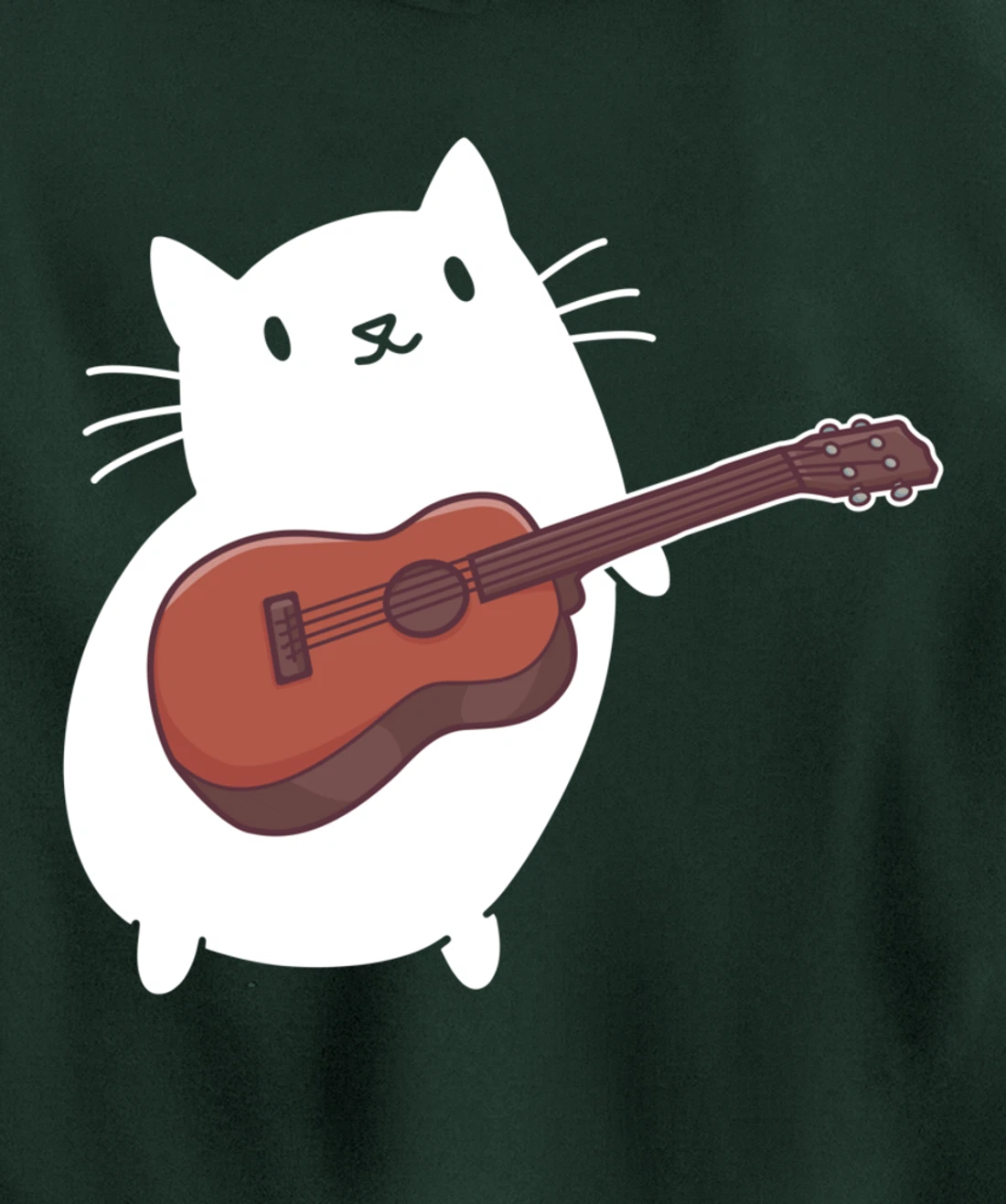 Cat Ukulele Player Pullover Hoodie