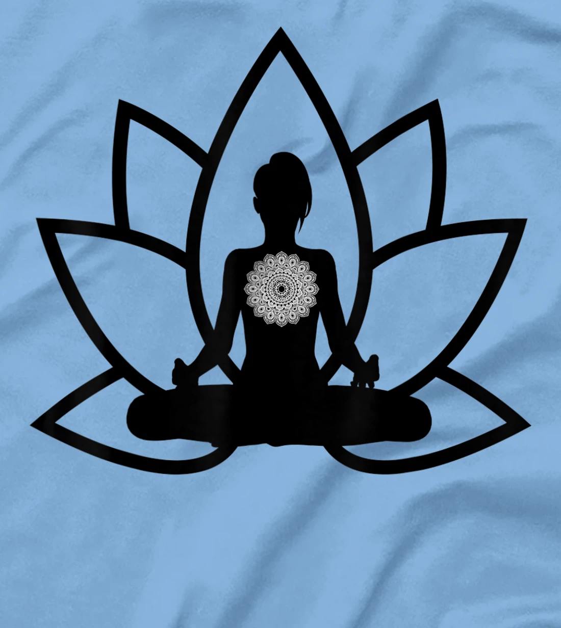 Womens Peace & Meditation Pose T-Shirt, Kid T-Shirt and Women T-Shirt
