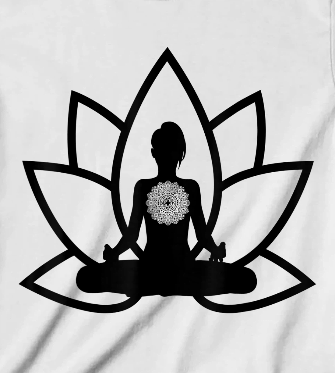 Womens Peace & Meditation Pose T-Shirt, Kid T-Shirt and Women T-Shirt
