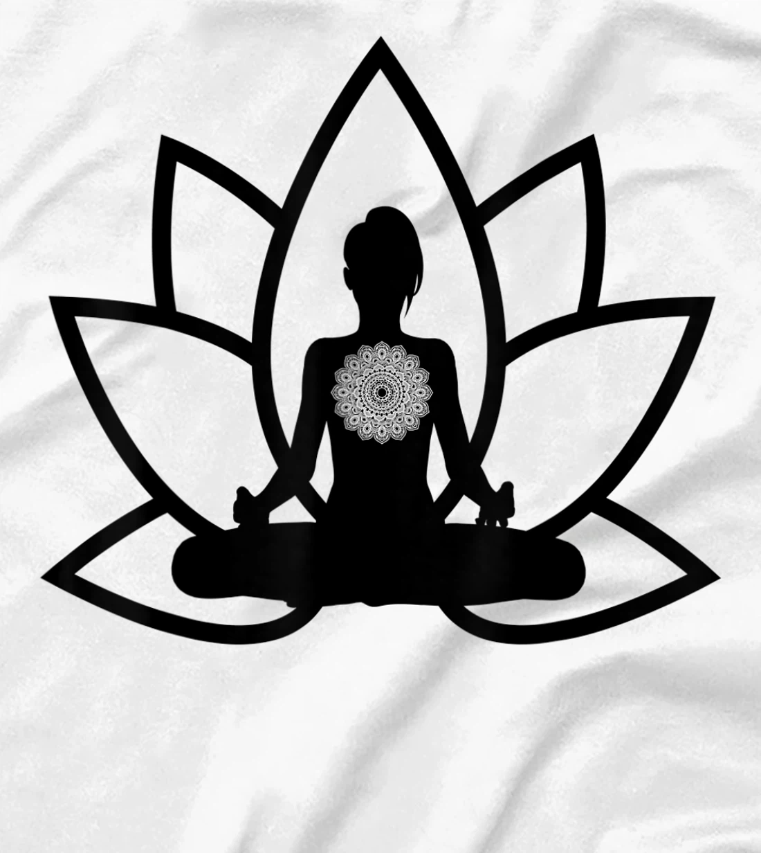 Womens Peace & Meditation Pose T-Shirt, Kid T-Shirt and Women T-Shirt