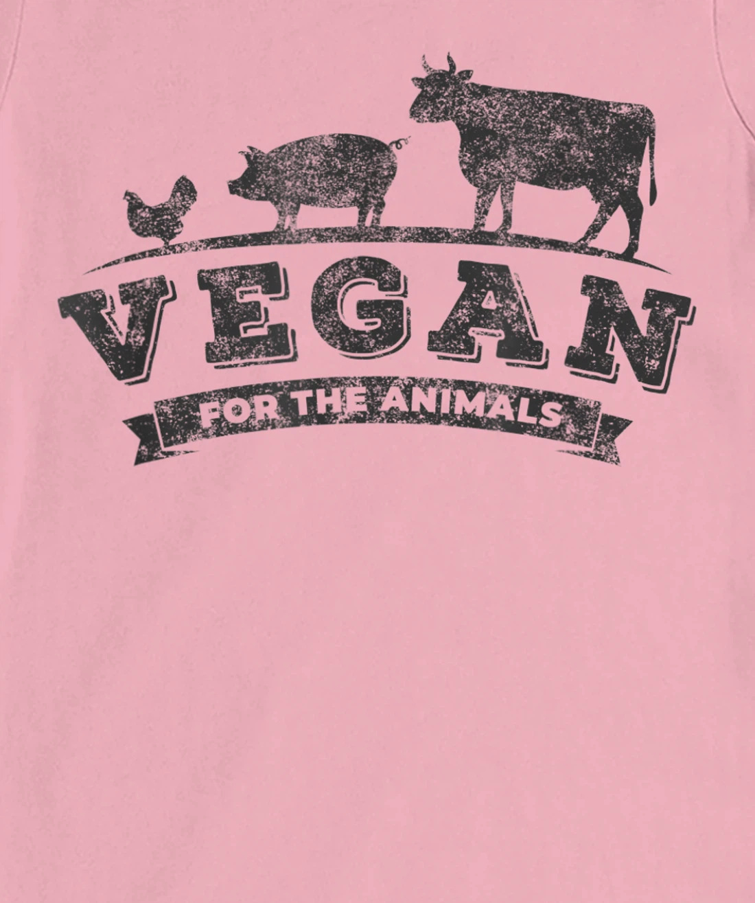 Womens Vegan For The Animals Plant Based Veggie Retro Vintage Logo T-Shirt, Kid T-Shirt and Women T-Shirt