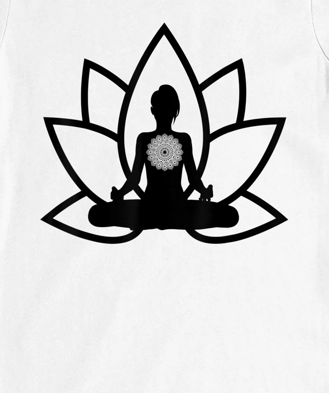 Womens Peace & Meditation Pose T-Shirt, Kid T-Shirt and Women T-Shirt