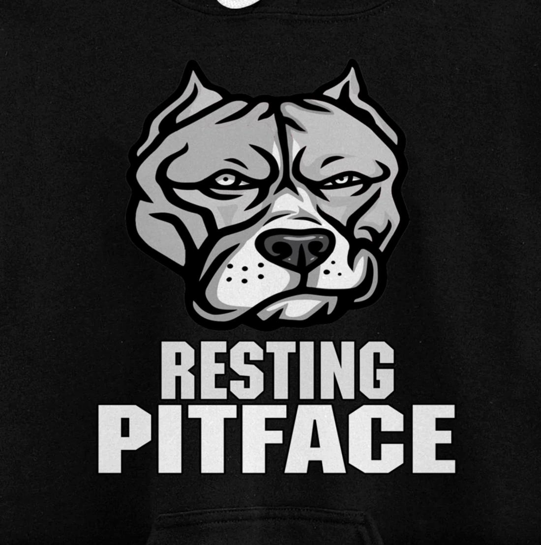 Pitbull Resting Pit Face Vintage Pitbull Dogs Lovers Pullover Hoodie