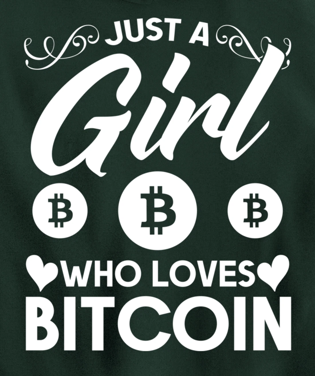 Blockchain Crypro just a girl who loves bitcoin Pullover Hoodie