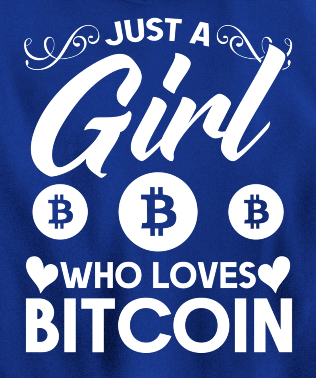 Blockchain Crypro just a girl who loves bitcoin Pullover Hoodie