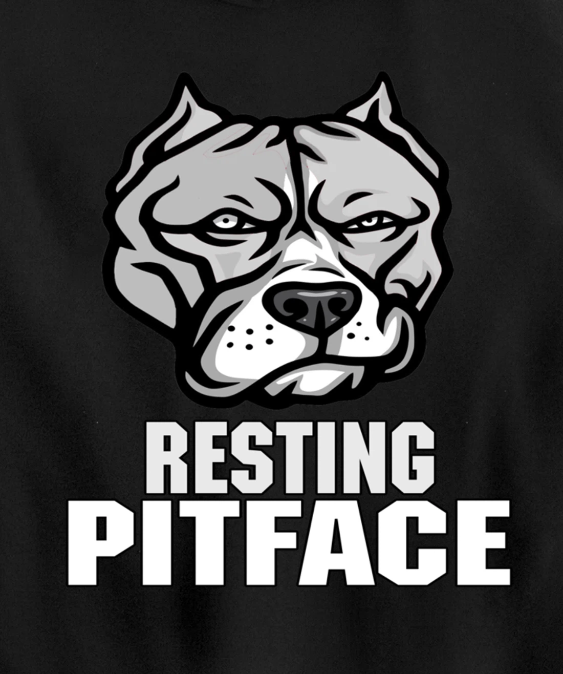 Pitbull Resting Pit Face Vintage Pitbull Dogs Lovers Pullover Hoodie
