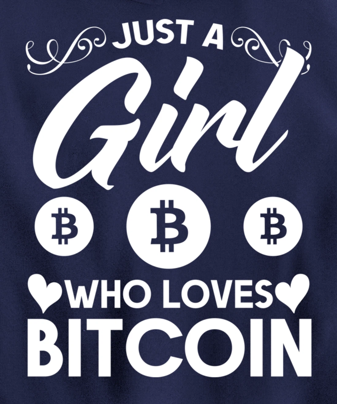 Blockchain Crypro just a girl who loves bitcoin Pullover Hoodie