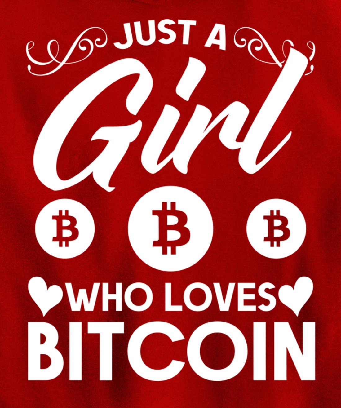 Blockchain Crypro just a girl who loves bitcoin Pullover Hoodie