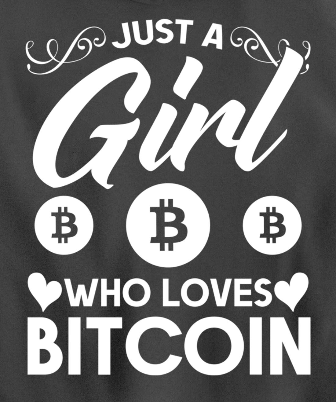 Blockchain Crypro just a girl who loves bitcoin Pullover Hoodie