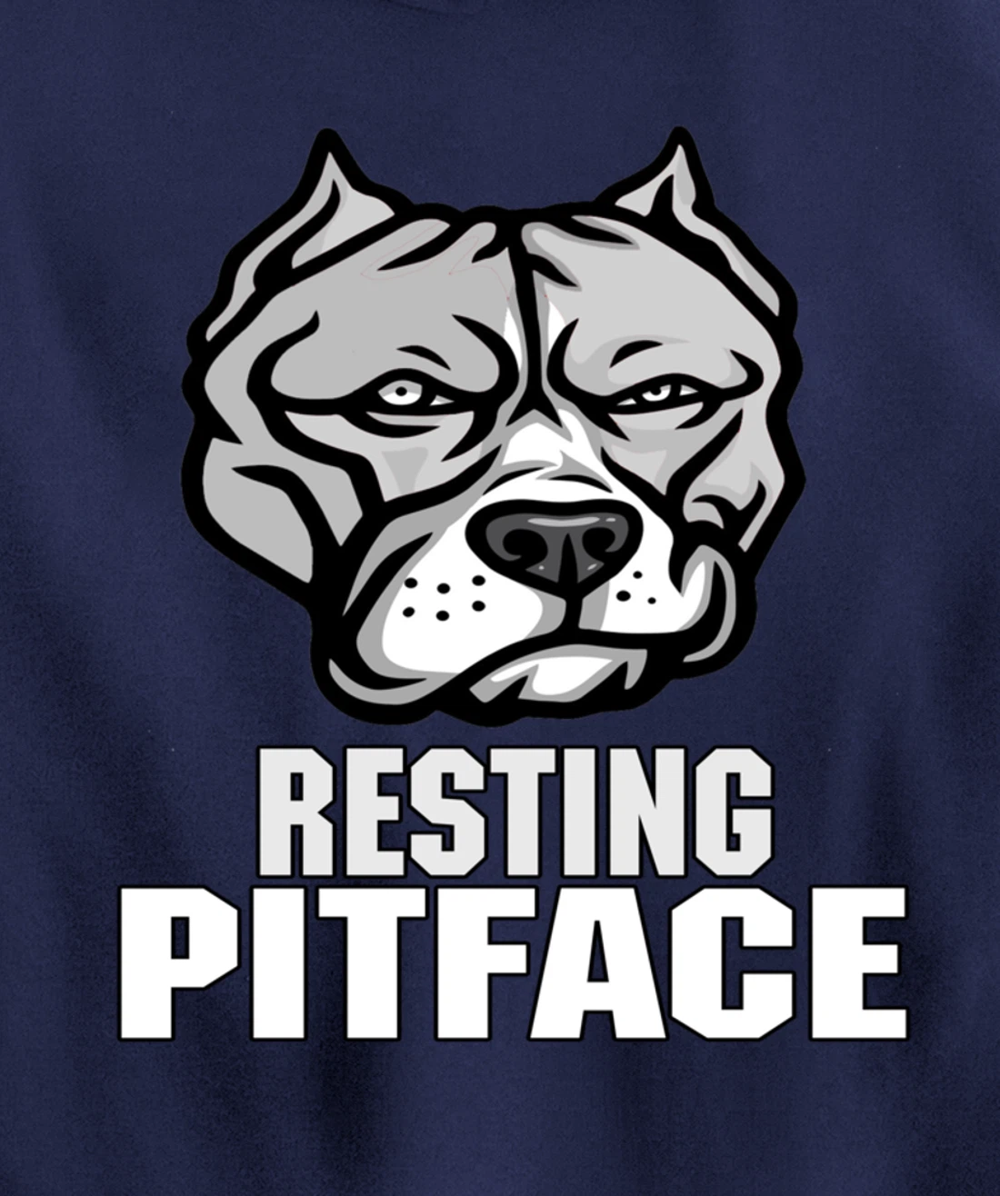 Pitbull Resting Pit Face Vintage Pitbull Dogs Lovers Pullover Hoodie