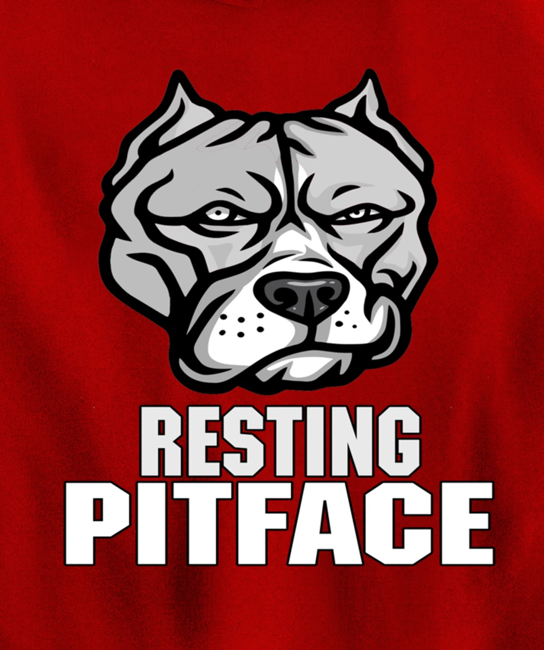 Pitbull Resting Pit Face Vintage Pitbull Dogs Lovers Pullover Hoodie