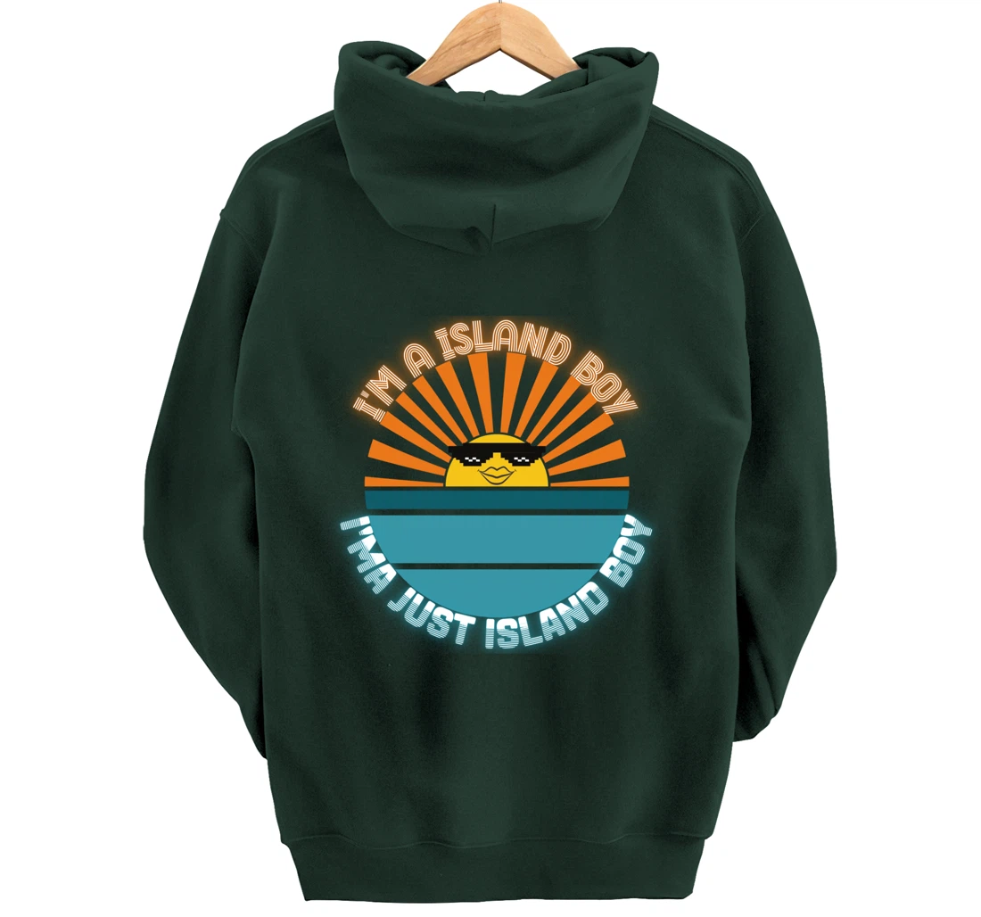 I'm An Island Boy Just Island Boi Caribbean Funny 2021 Meme Pullover Hoodie