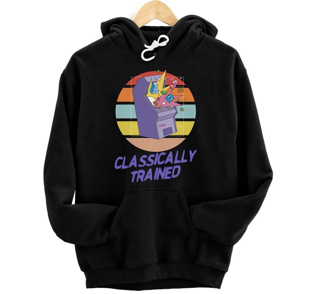 Classically Trained - Retro Vintage Gaming Gamer Pullover Hoodie