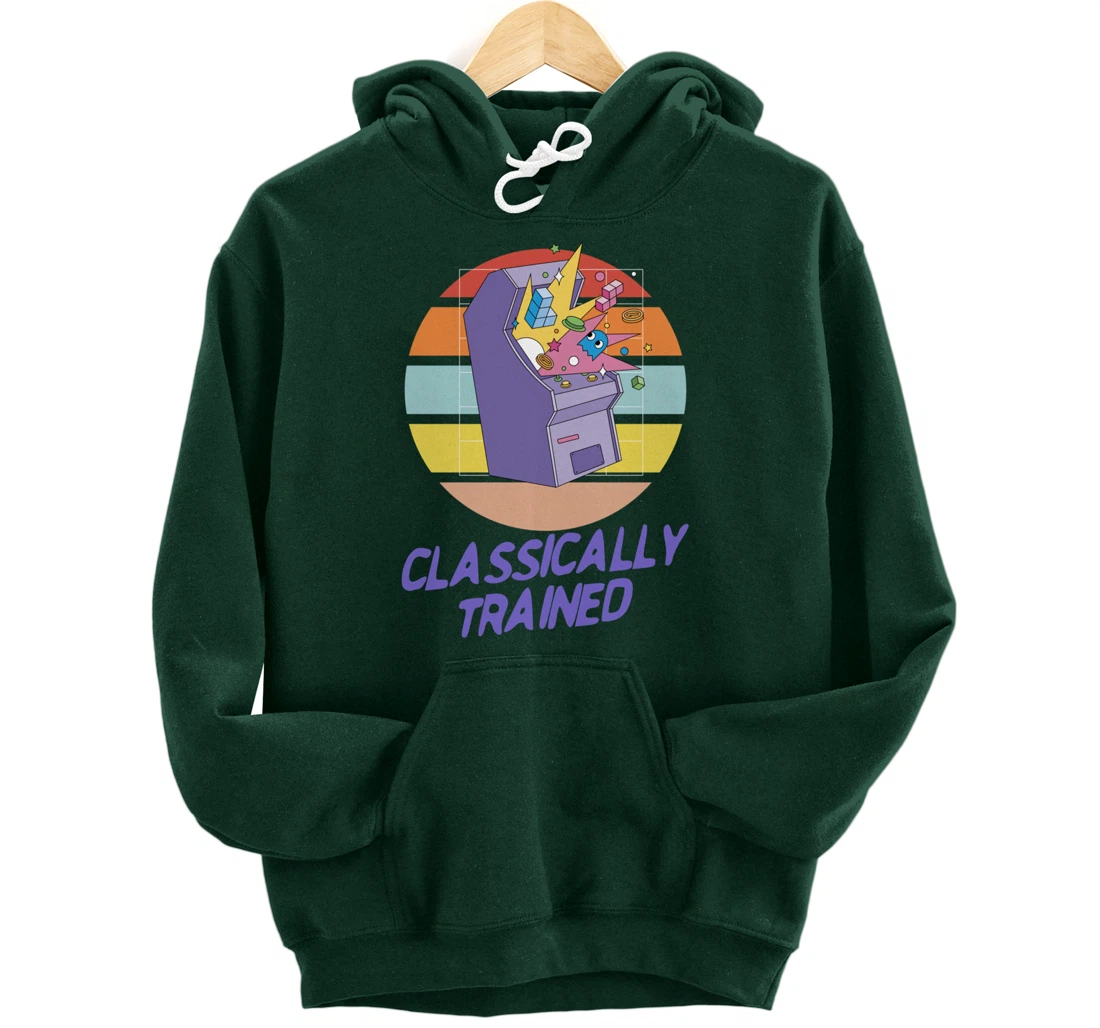 Classically Trained - Retro Vintage Gaming Gamer Pullover Hoodie