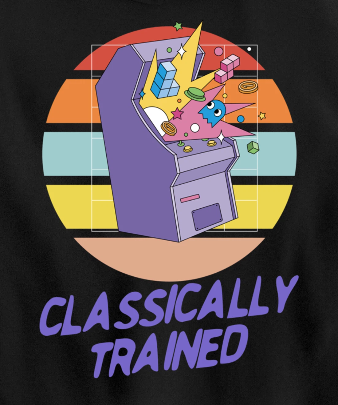 Classically Trained - Retro Vintage Gaming Gamer Pullover Hoodie