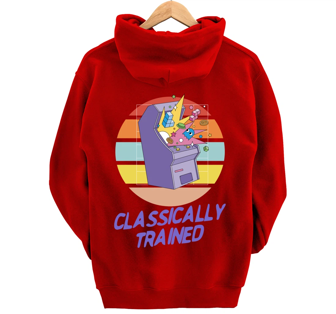 Classically Trained - Retro Vintage Gaming Gamer Pullover Hoodie