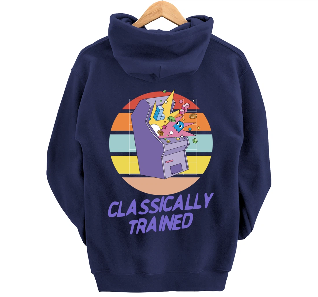 Classically Trained - Retro Vintage Gaming Gamer Pullover Hoodie