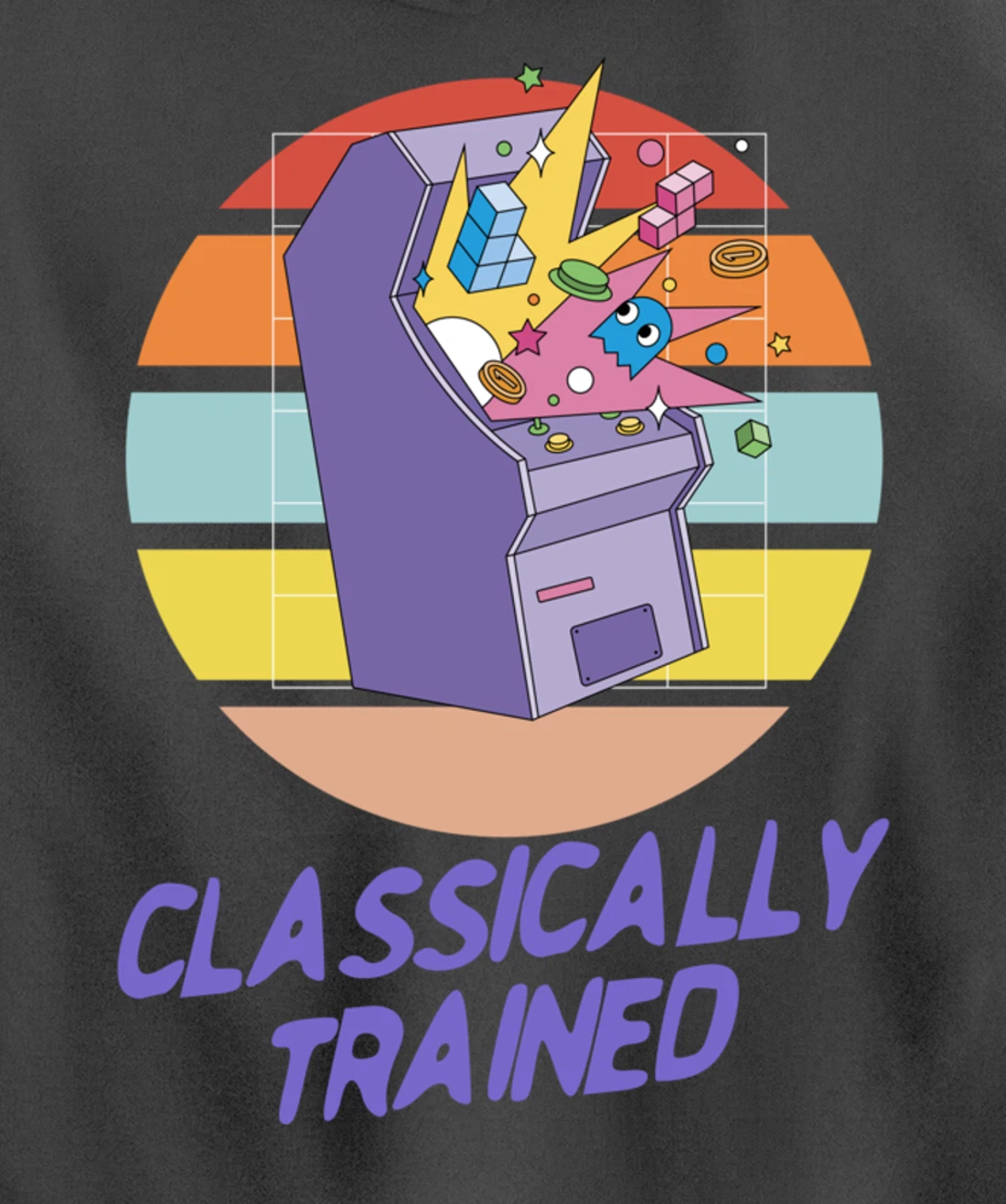 Classically Trained - Retro Vintage Gaming Gamer Pullover Hoodie
