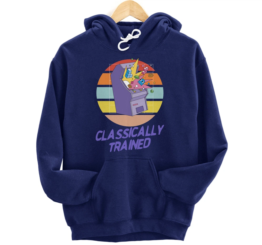 Classically Trained - Retro Vintage Gaming Gamer Pullover Hoodie