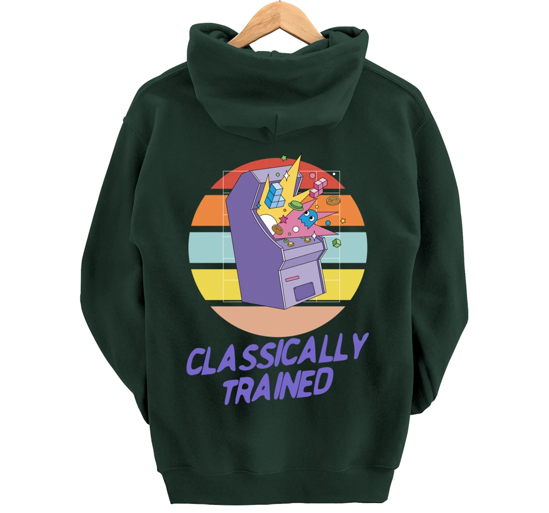 Classically Trained - Retro Vintage Gaming Gamer Pullover Hoodie