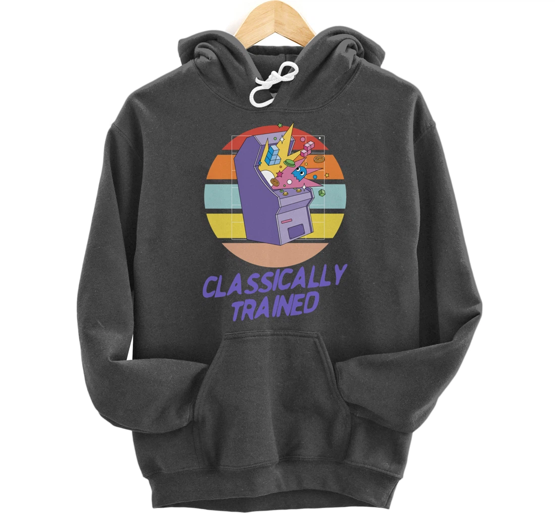 Classically Trained - Retro Vintage Gaming Gamer Pullover Hoodie
