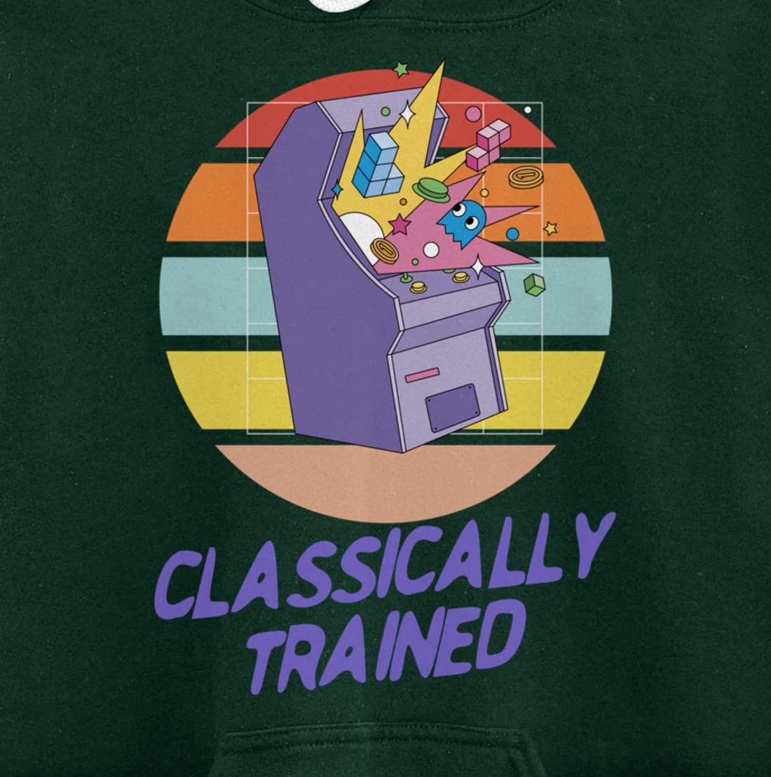 Classically Trained - Retro Vintage Gaming Gamer Pullover Hoodie