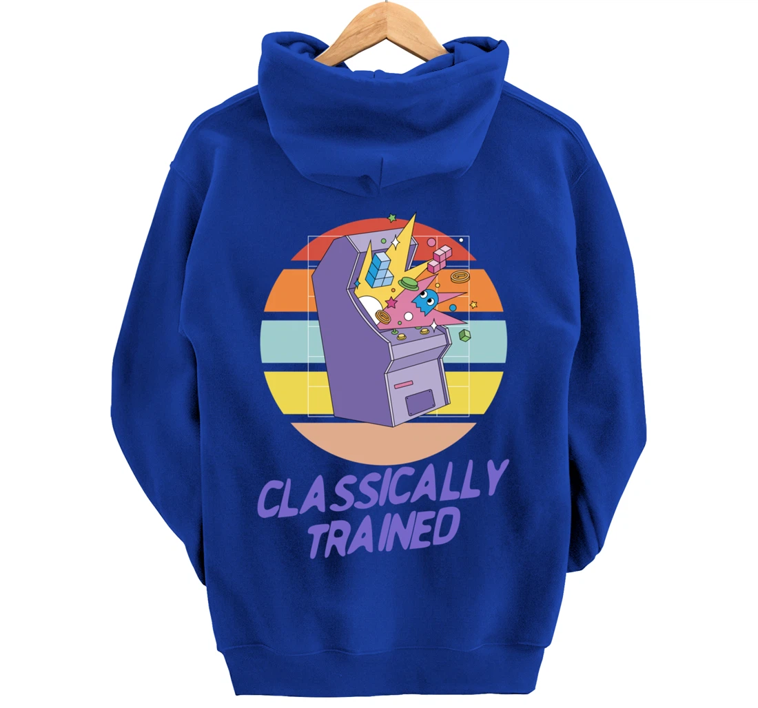 Classically Trained - Retro Vintage Gaming Gamer Pullover Hoodie