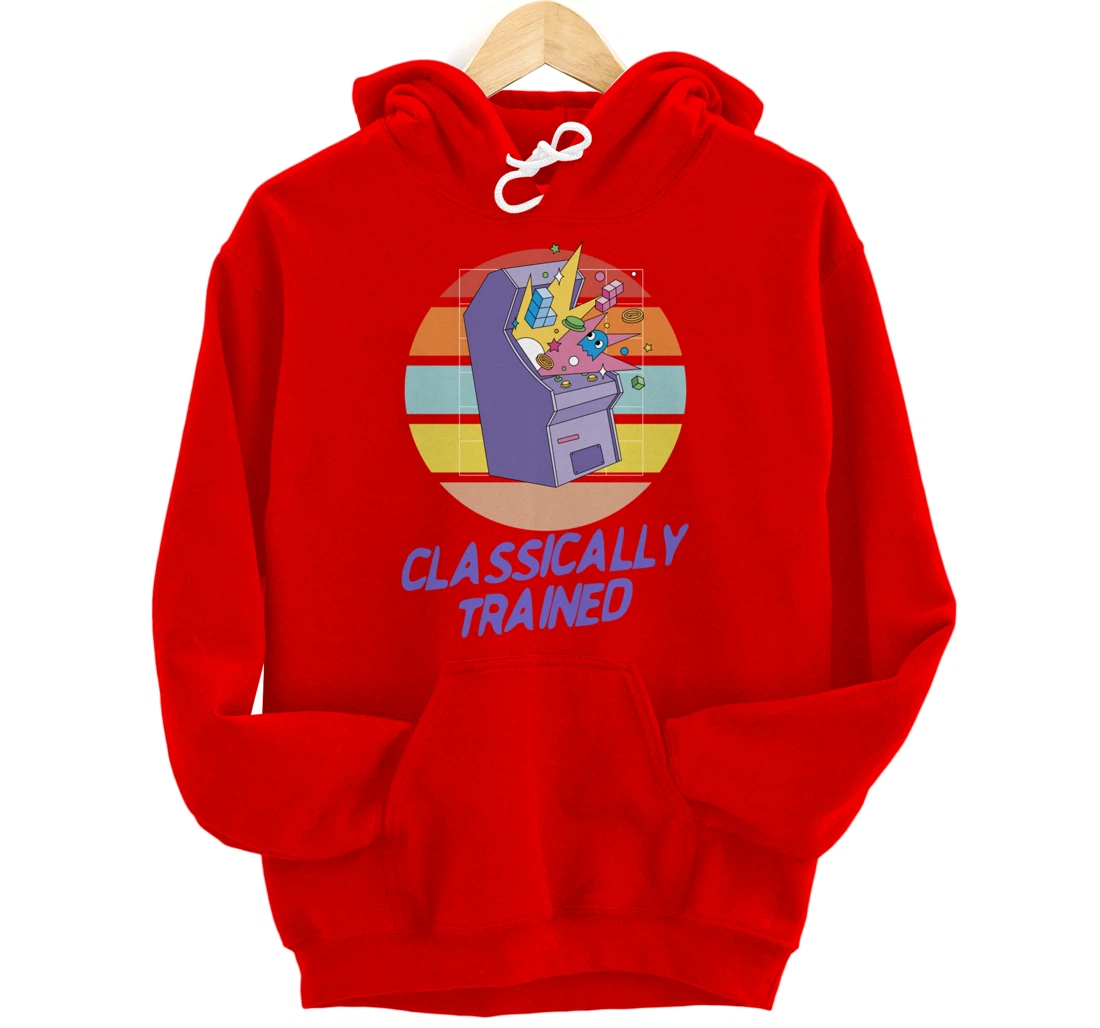 Classically Trained - Retro Vintage Gaming Gamer Pullover Hoodie