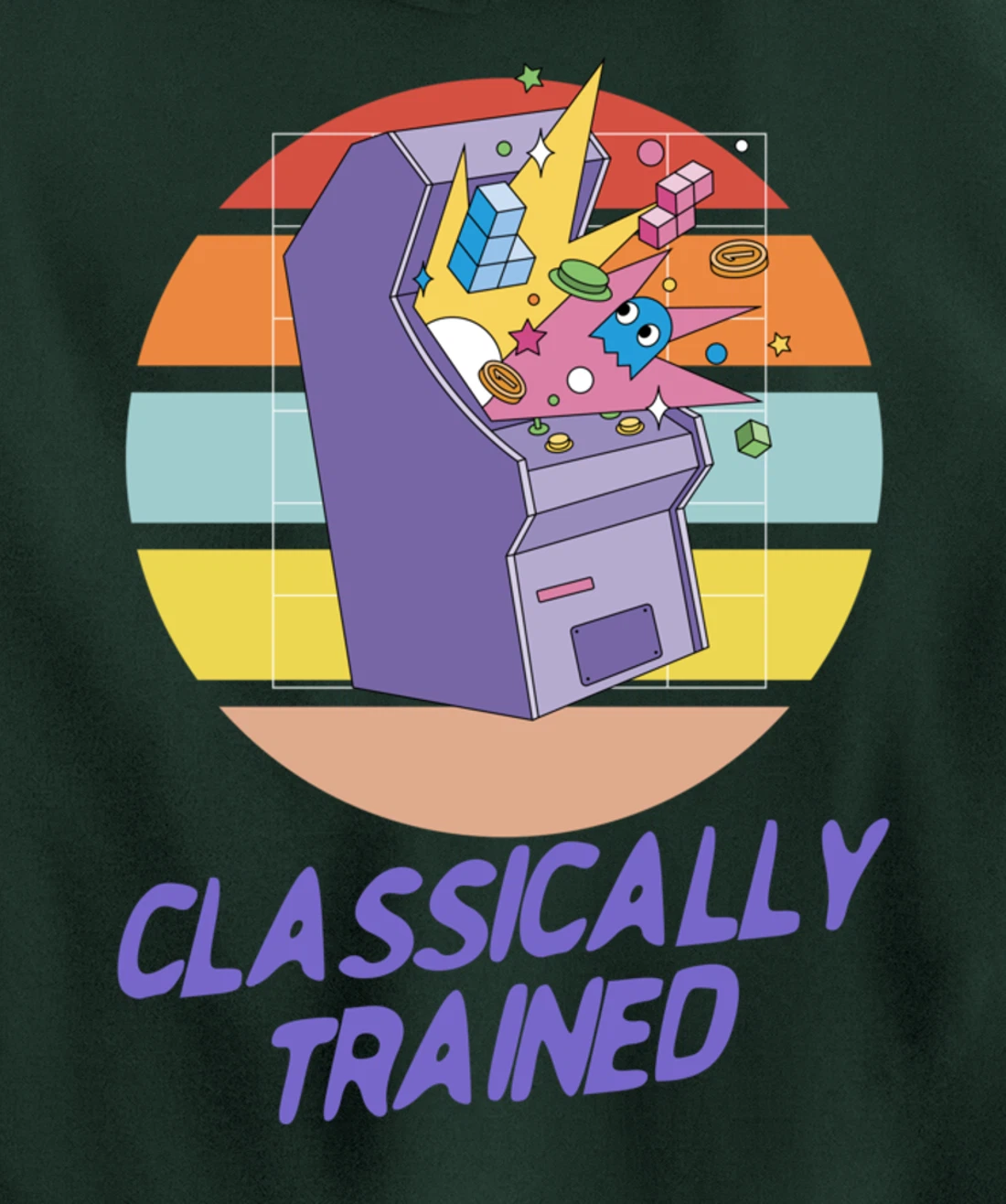 Classically Trained - Retro Vintage Gaming Gamer Pullover Hoodie
