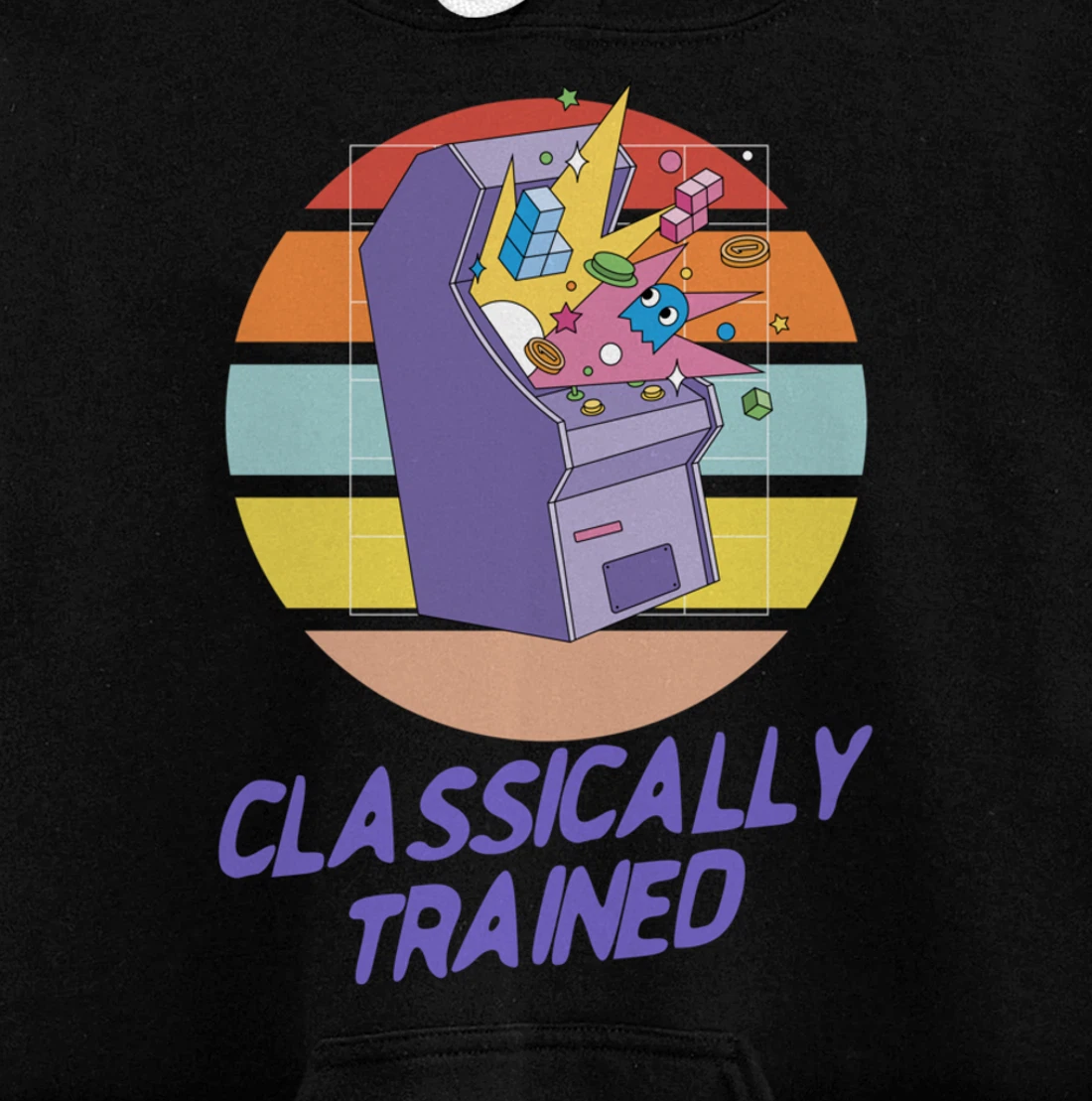 Classically Trained - Retro Vintage Gaming Gamer Pullover Hoodie