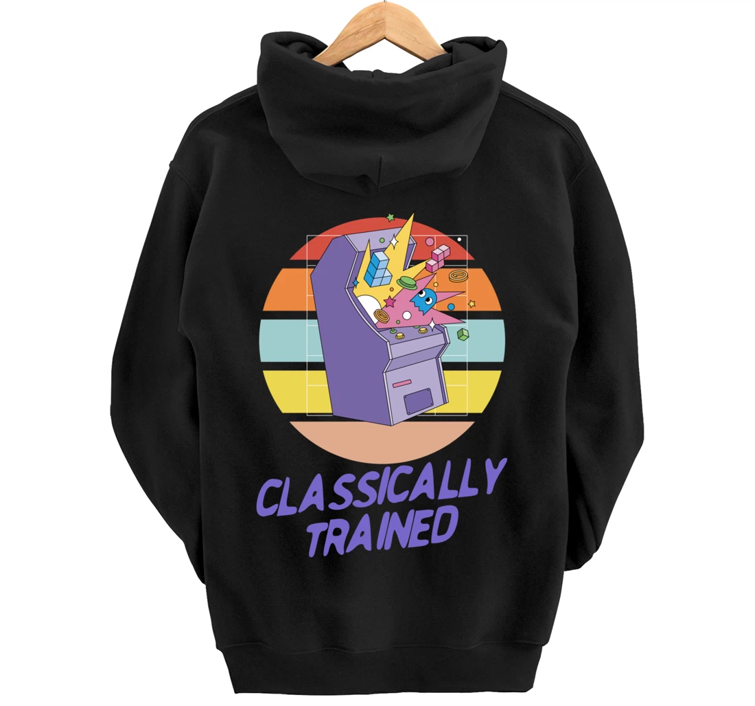 Classically Trained - Retro Vintage Gaming Gamer Pullover Hoodie