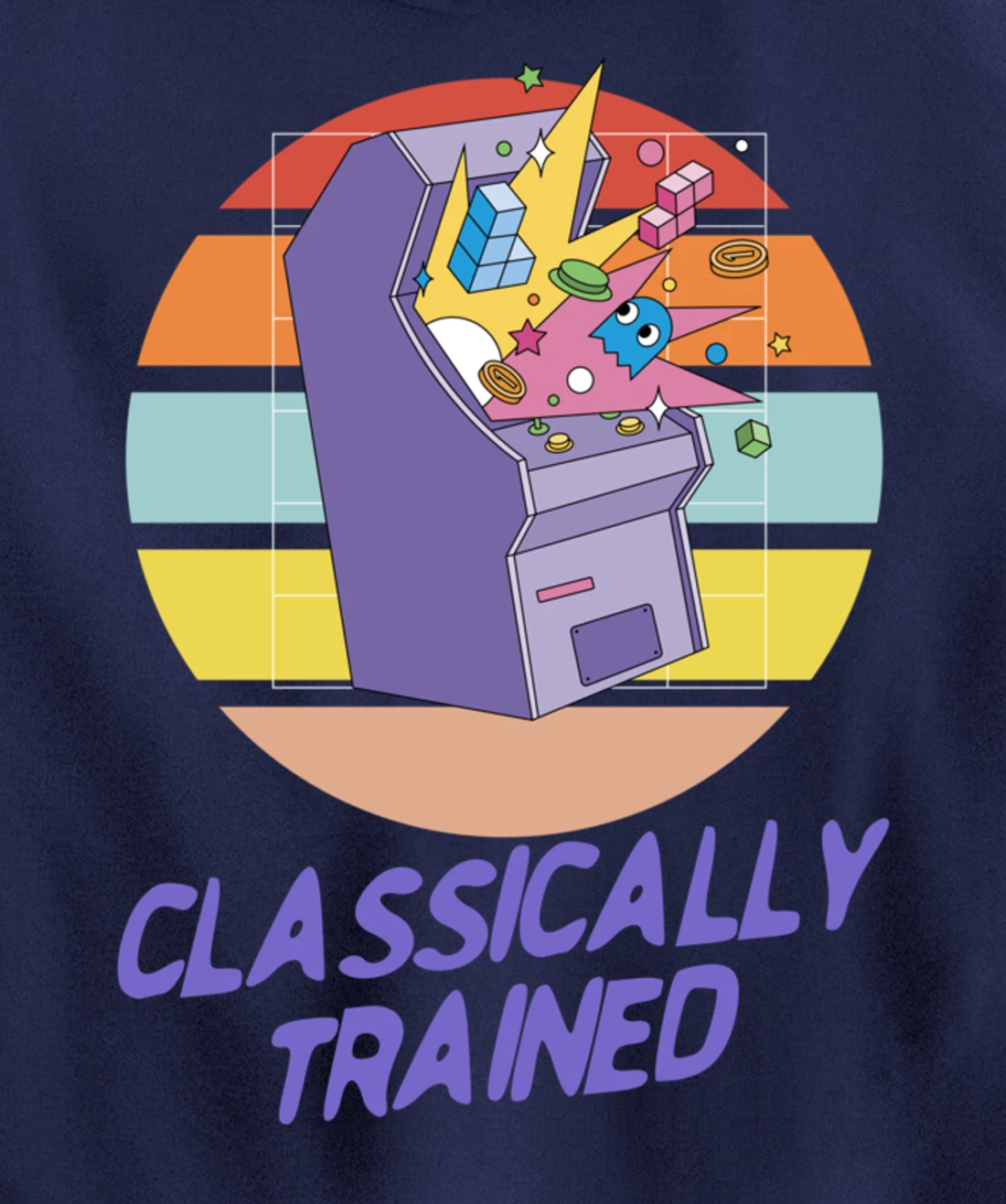 Classically Trained - Retro Vintage Gaming Gamer Pullover Hoodie